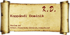 Koppándi Dominik névjegykártya