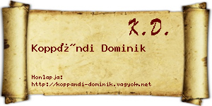 Koppándi Dominik névjegykártya