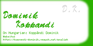 dominik koppandi business card